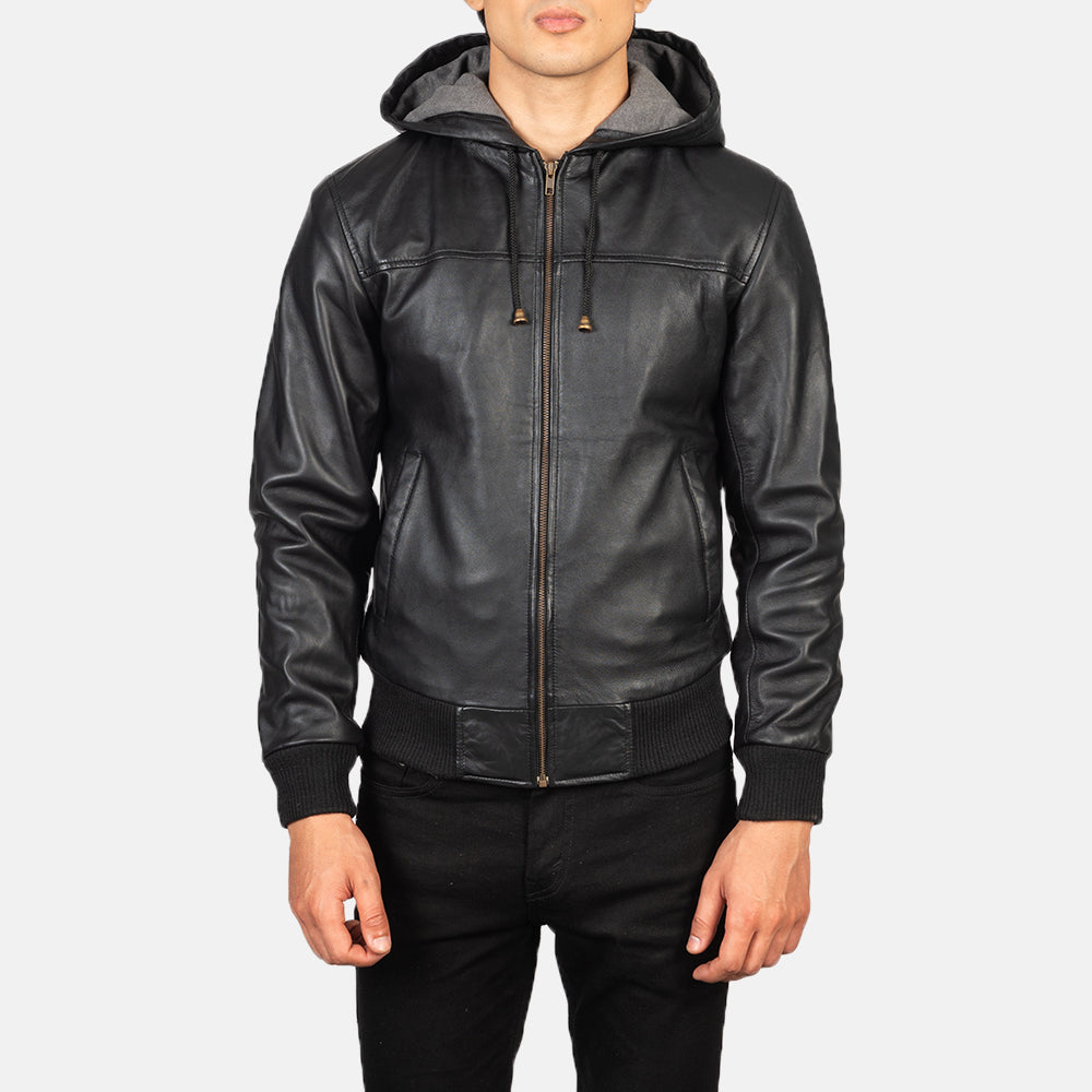 Jacket Bomber Leather JACKET BOMBER LEATHER HOODED 【BALR.】2way - Zone® Y2K ジャケット・アウター